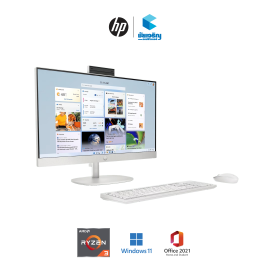 HP 23.8 inch All-in-One Desktop PC 24-cr0122d • AMD Ryzen™ 7 7730U • 16 GB • 512 GB • Windows 11 Home + Office Home & Student 2021 • รับประกัน 3 ปี On-site service